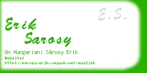 erik sarosy business card